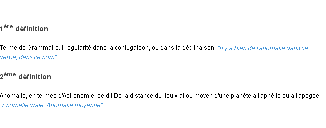 Définition anomalie ACAD 1798