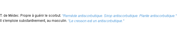 Définition antiscorbutique ACAD 1835