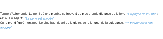 Définition apogée ACAD 1798