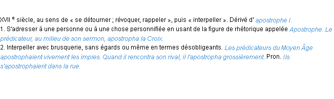 Définition apostropher ACAD 1986