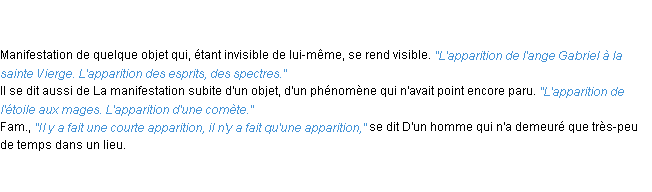 Définition apparition ACAD 1835