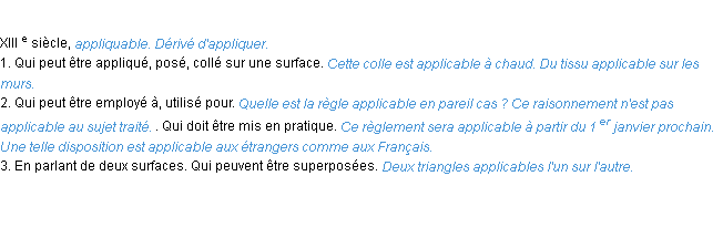 Définition applicable ACAD 1986