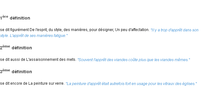 Définition apprêt ACAD 1835