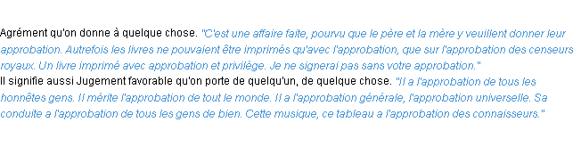 Définition approbation ACAD 1932