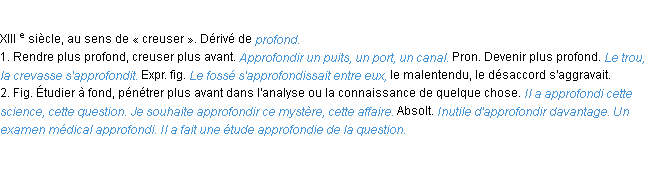 Définition approfondir ACAD 1986