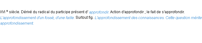 Définition approfondissement ACAD 1986