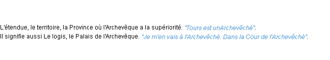 Définition archevêché ACAD 1798