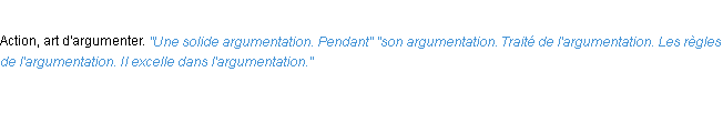 Définition argumentation ACAD 1932