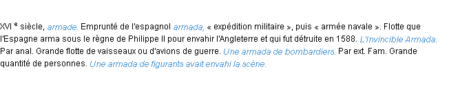 Définition armada ACAD 1986