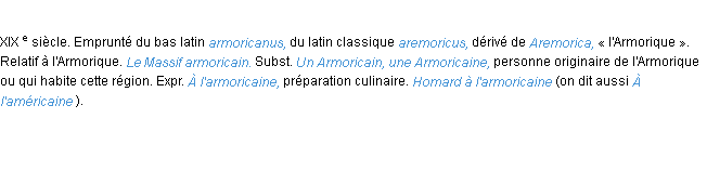 Définition armoricain ACAD 1986