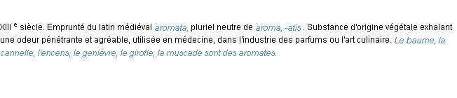 Définition aromate ACAD 1986