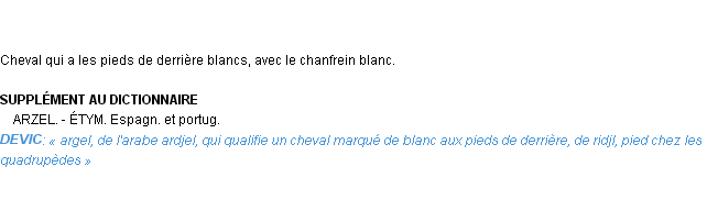 Définition arzel Emile Littré