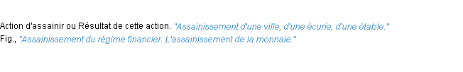 Définition assainissement ACAD 1932