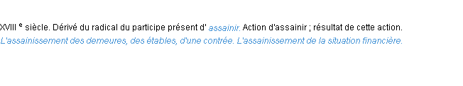 Définition assainissement ACAD 1986