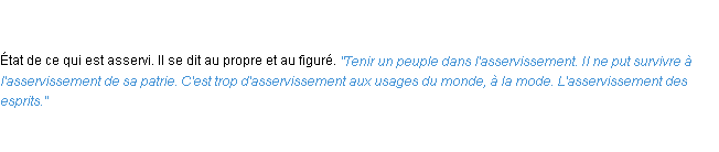 Définition asservissement ACAD 1835