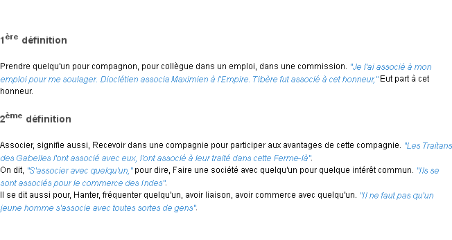 Définition associer ACAD 1798