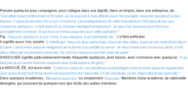 Définition associer ACAD 1932