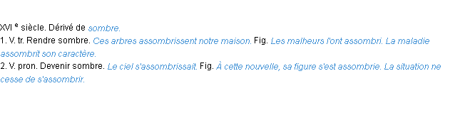 Définition assombrir ACAD 1986