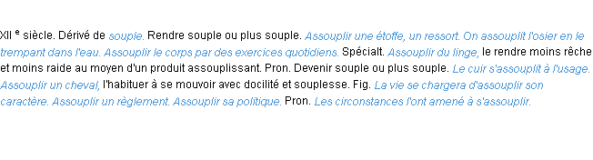 Définition assouplir ACAD 1986