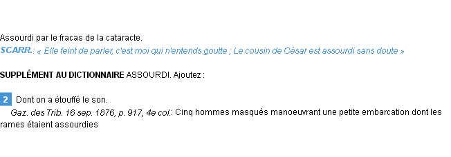 Définition assourdi Emile Littré