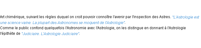 Définition astrologie ACAD 1798