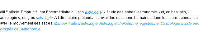 Définition astrologie ACAD 1986