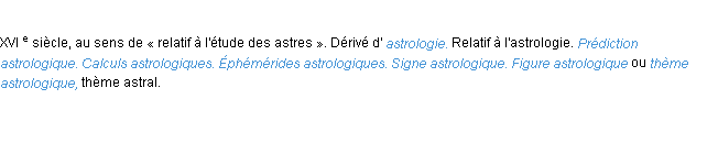 Définition astrologique ACAD 1986