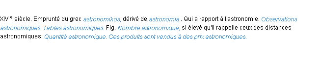 Définition astronomique ACAD 1986