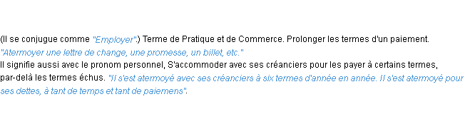 Définition atermoyer ACAD 1798