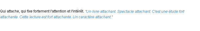 Définition attachant ACAD 1932