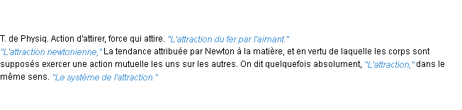 Définition attraction ACAD 1835