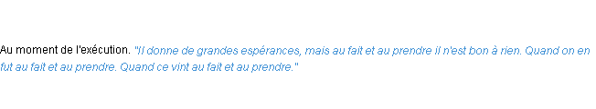 Définition au fait et au prendre ACAD 1798