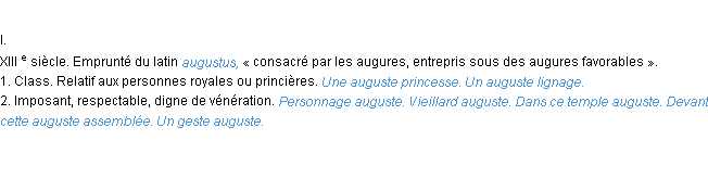 Définition auguste ACAD 1986