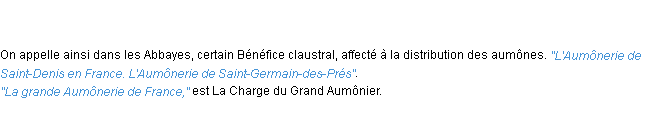 Définition aumônerie ACAD 1798