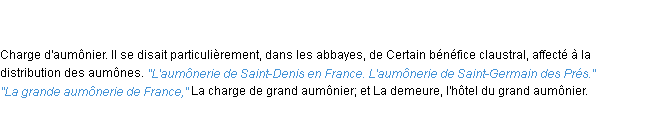 Définition aumônerie ACAD 1835