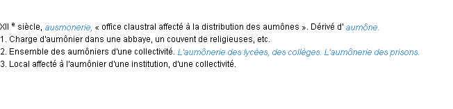 Définition aumônerie ACAD 1986