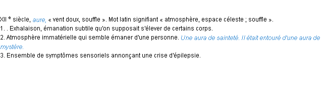 Définition aura ACAD 1986