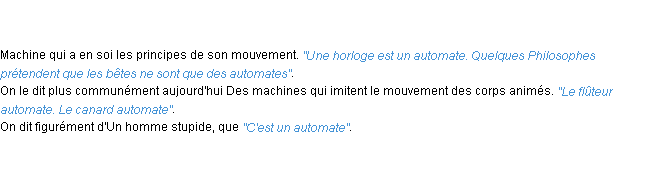 Définition automate ACAD 1798