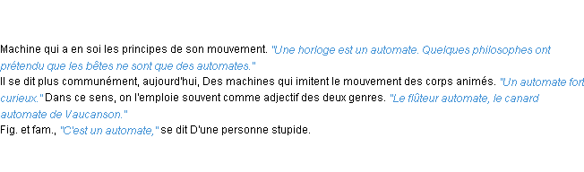 Définition automate ACAD 1835