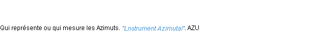 Définition azimutal ACAD 1798