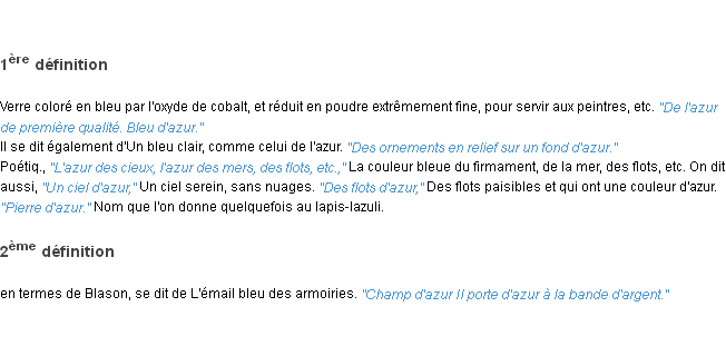 Définition azur ACAD 1835