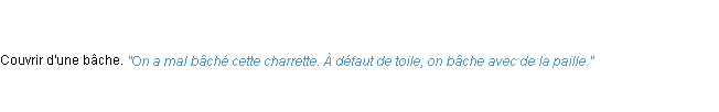 Définition bâcher ACAD 1835