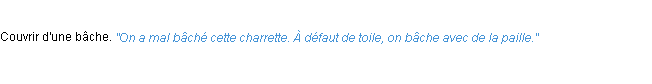 Définition bâcher ACAD 1932