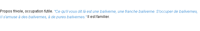 Définition baliverne ACAD 1932