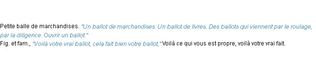 Définition ballot ACAD 1835