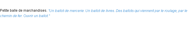 Définition ballot ACAD 1932