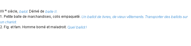 Définition ballot ACAD 1986