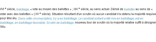 Définition ballottage ACAD 1986