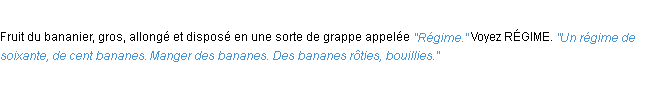 Définition banane ACAD 1932