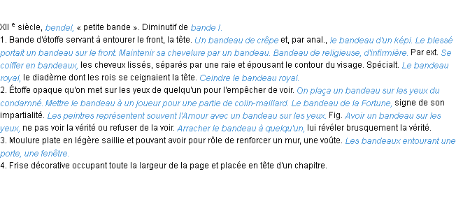 Définition bandeau ACAD 1986